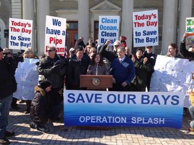 Bay Park Sewage Treatment Plant Rally Bay Park Sewage Treatment Plant Clean Water Rally